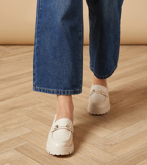 Zerrith Faux Leather Snaffle Detail Chunky Loafers