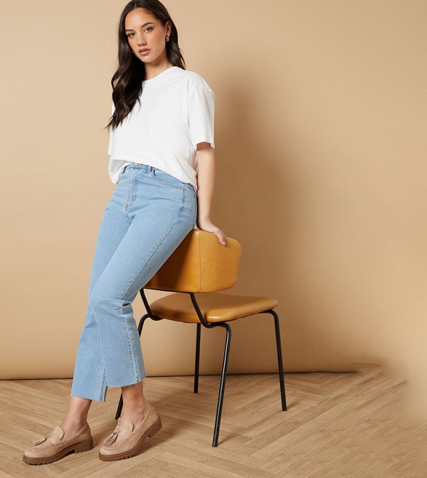 Barnie Faux Suede Tassel Chunky Loafers