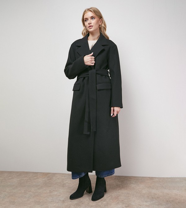 جاكيت ميدي بكم طويل وحزام 