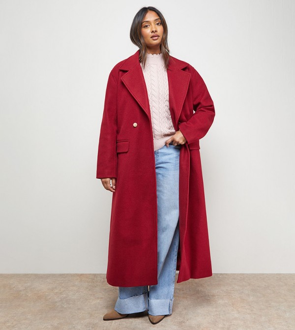 Tie Belt Detail Long Sleeves Coat