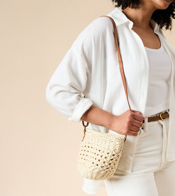 Sara Rattan Detail Shoulder Bag