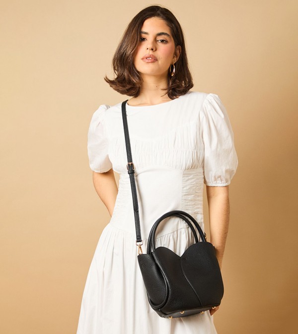 Jade Faux Leather Tote Bag with Crossbody Strap