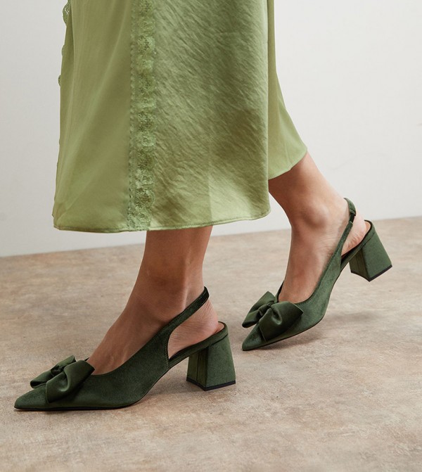 Seala Velvet Bow Slingback Pumps
