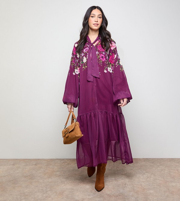 Trapeze Boho Midi Dress