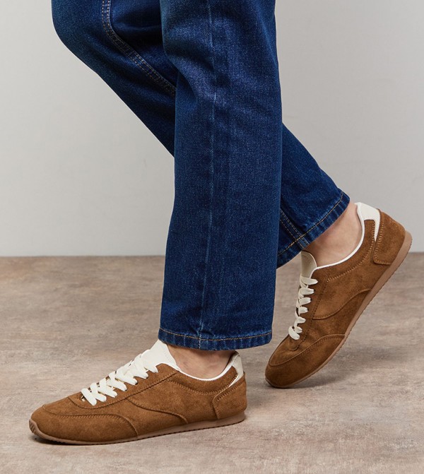 Jenny Faux Suede Lace-Up Shoes