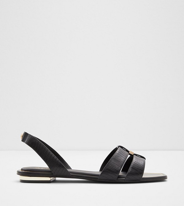 BALERA Textured Slingback Flat Sandals