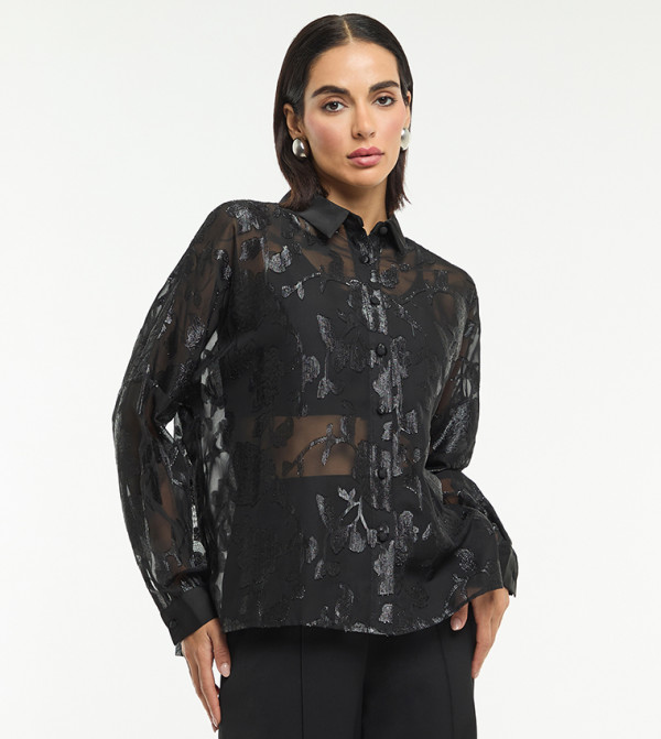 Patterned Long Sleeves Shirt