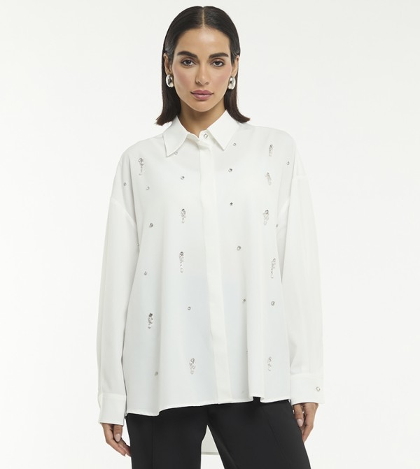 Embellished Oversized Shirt