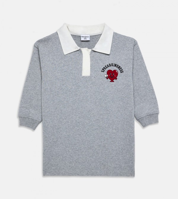 Embroidery Detail Polo T-Shirt