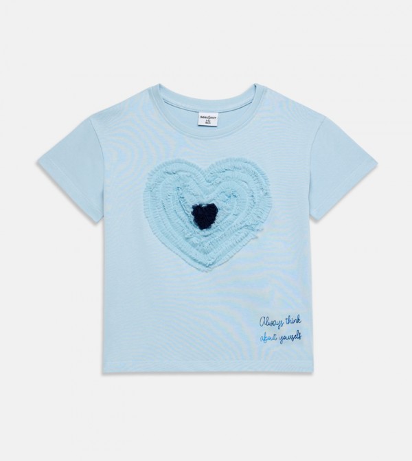 Appliqued Short Sleeves T-Shirt