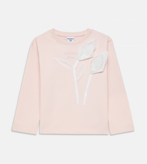 Appliqued Long Sleeves T-Shirt