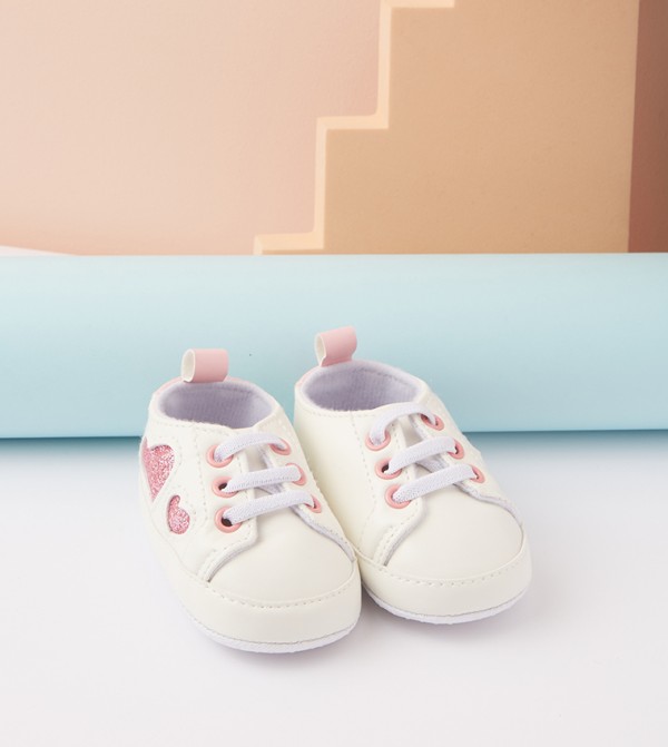 Glitter Soft Sole Lace-Up Shoes