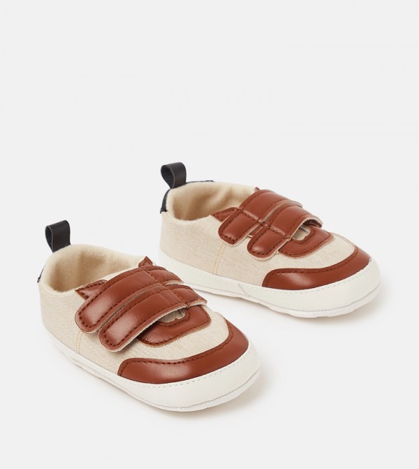 Color Block Double Strap Sneakers