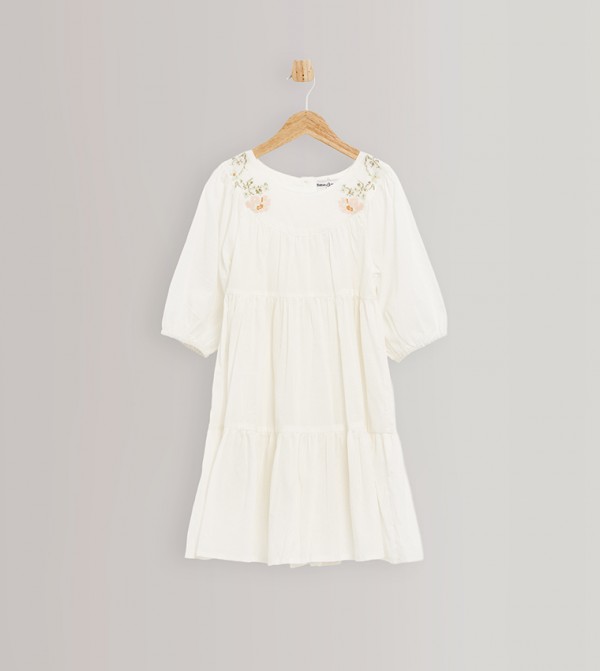 Embroidered Long Sleeves Dress