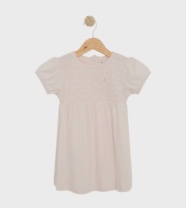 Embroidered Short Sleeves Dress