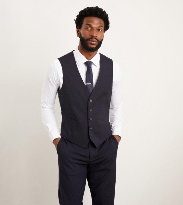 Slim Fit Navy Waistcoat
