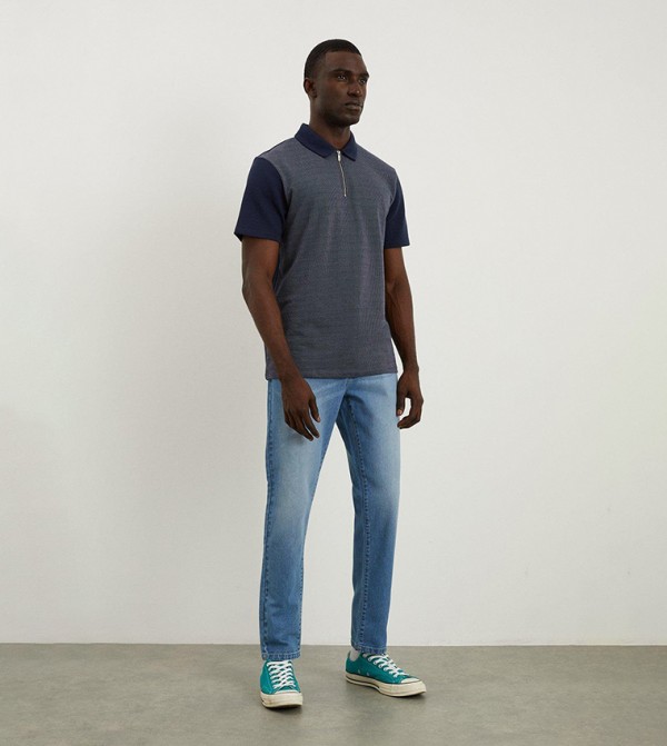 Stone Wash Slim Fit Jeans