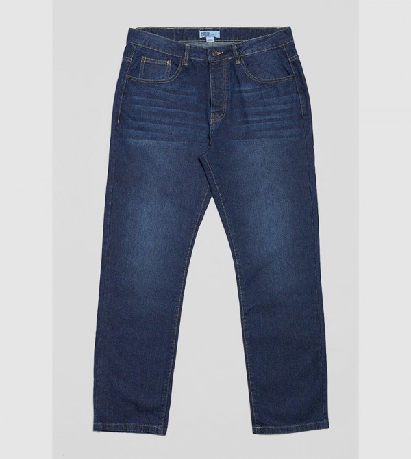 Dark Wash Straight Fit Jeans