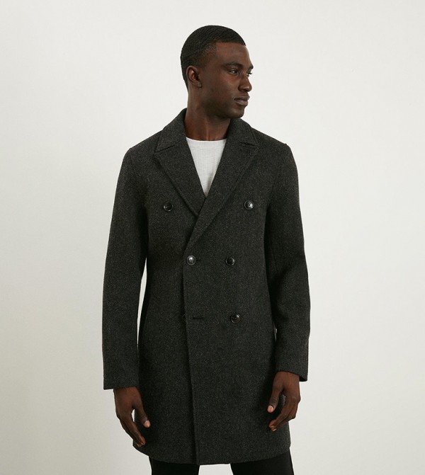 Buy Burton Wool Funnel Neck Coat In Brown 6thStreet UAE