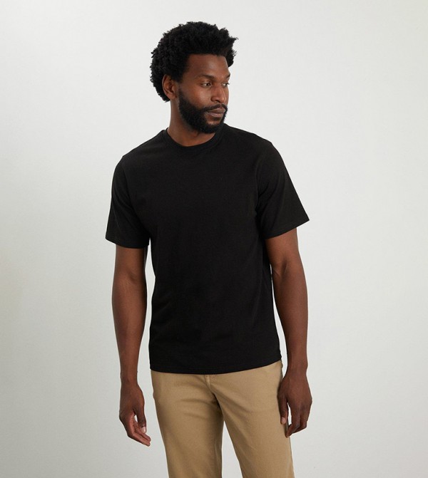 Solid Crew Neck T-Shirt