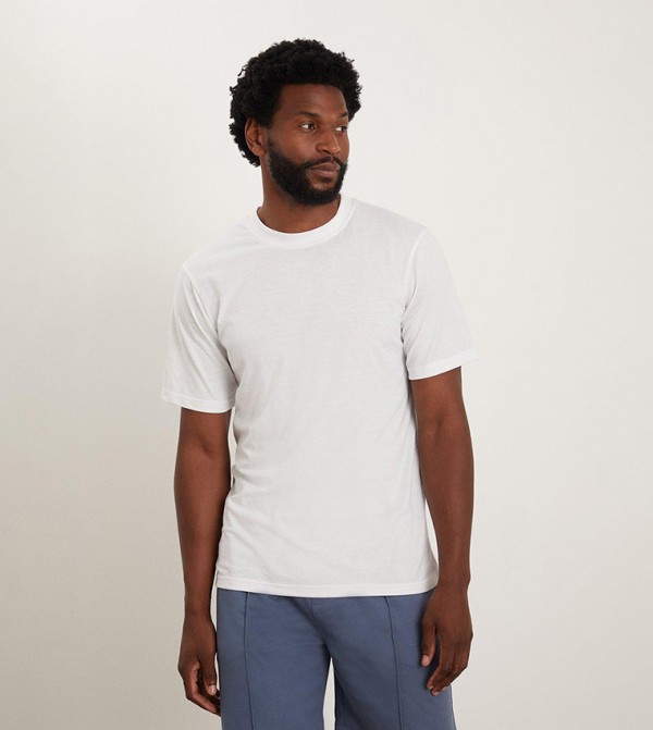 Solid Crew Neck T-Shirt