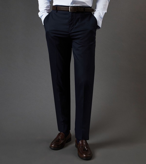 Solid Slim Fit Trousers