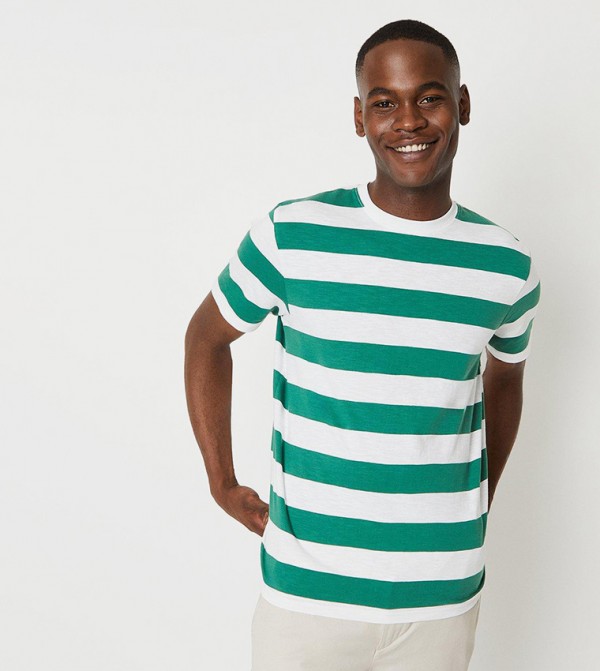 Striped t shirt for men discount