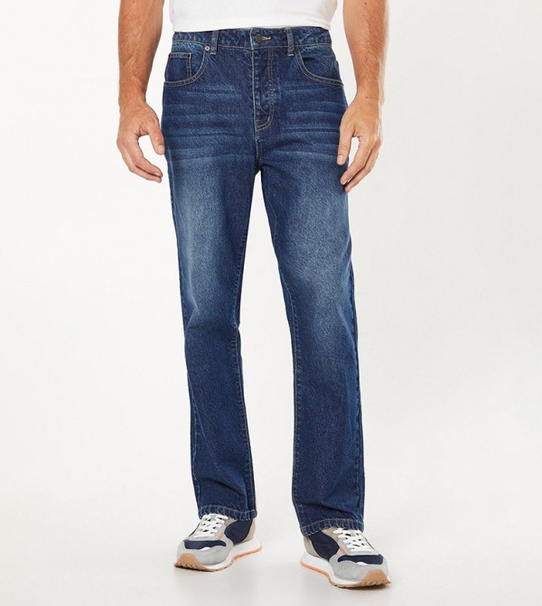 Dark Wash Straight Fit Jeans