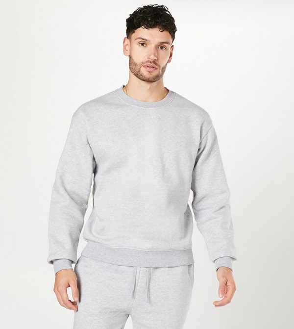 Solid Crew Neck Sweatshirt