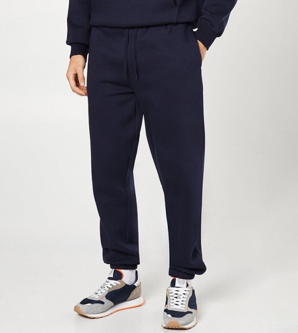 Solid Drawstring Waist Jersey Joggers