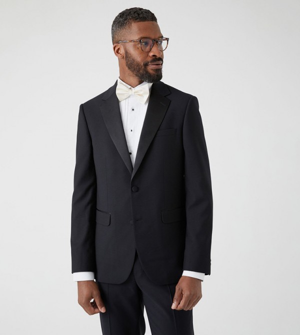 Skinny Fit Black Tuxedo Blazer
