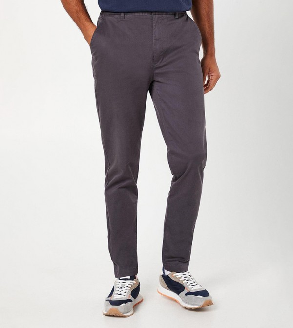 Solid Slim Fit Chino Trousers
