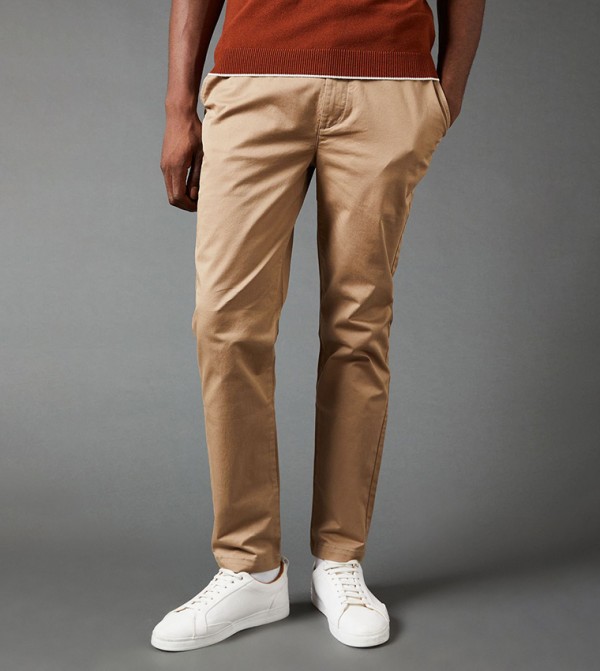 Solid Slim Fit Chino Trousers