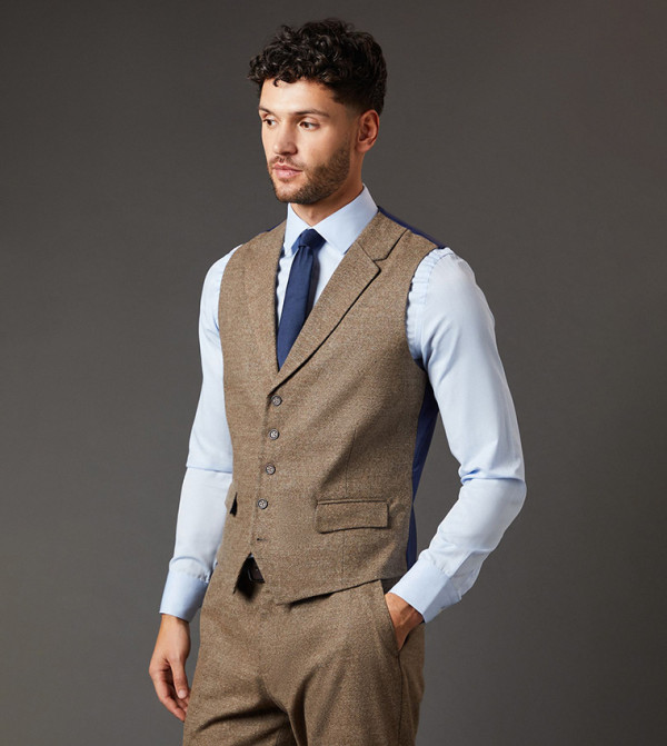 Tweed Look Waistcoat
