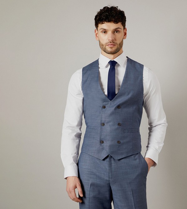 Solid Slim Fit Waistcoat