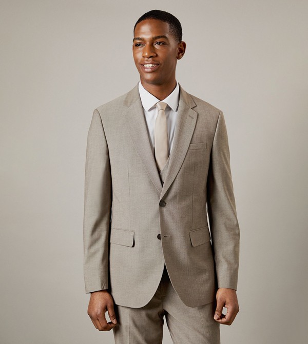 Solid Long Sleeves Slim Fit Blazer