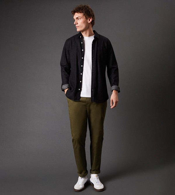 Solid Slim Fit Chinos
