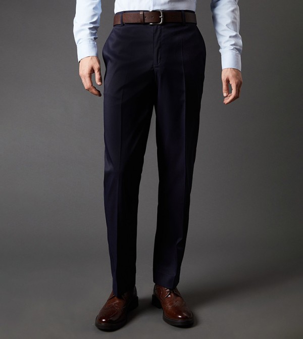 Twill Stretch Tailored Fit Formal Trousers