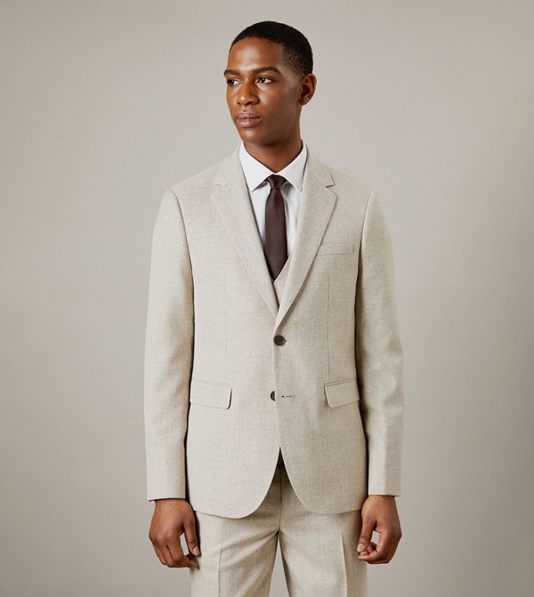 Solid Semi Slim Fit Blazer