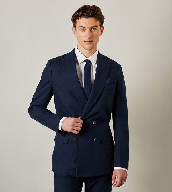 Linen Double Breasted Blazer
