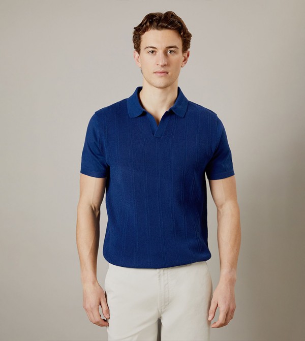 Knitted Short Sleeves Polo T-Shirt