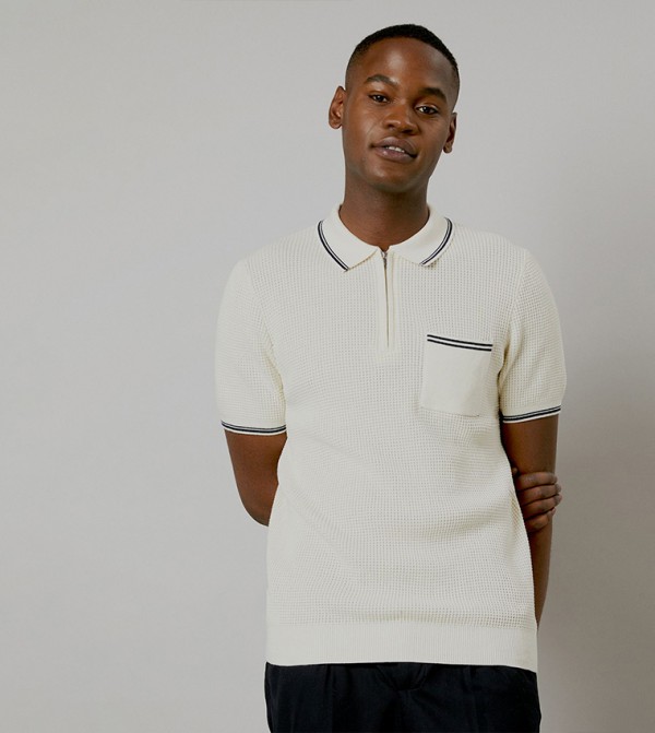Knitted Short Sleeves Polo T-Shirt