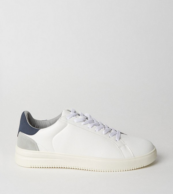 Leather Lace-Up Sneakers