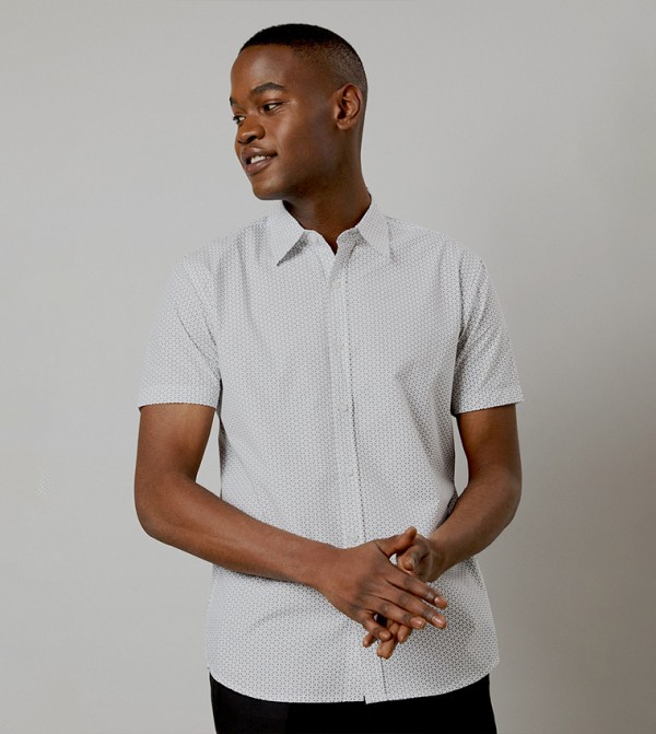 Geo Print Short Sleeves Shirt