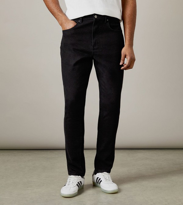 Stretch Mid Rise Slim Fit Jeans