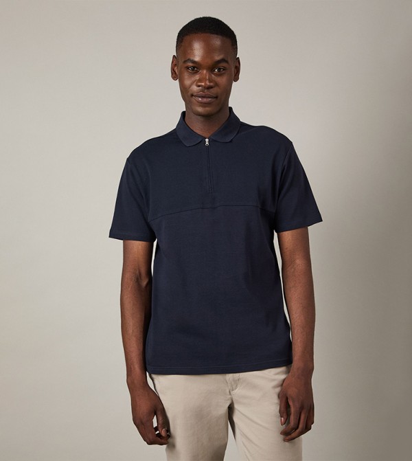 Birdseye Yoke Polo T-Shirt