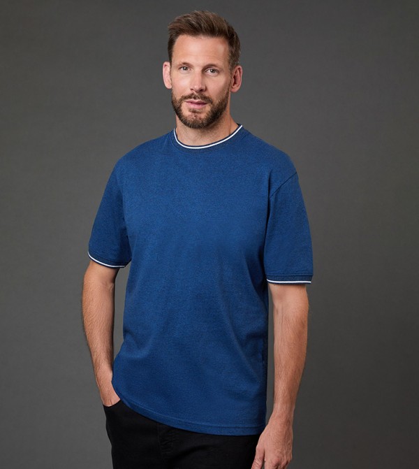 Contrast Tipped Crew Neck T-Shirt
