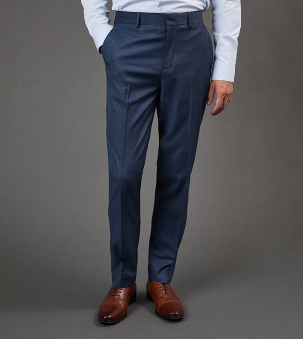 Brushed Slim Fit Formal Trousers