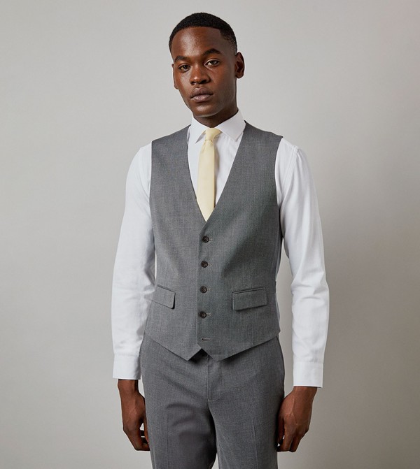 Twill V-Neck Waistcoat