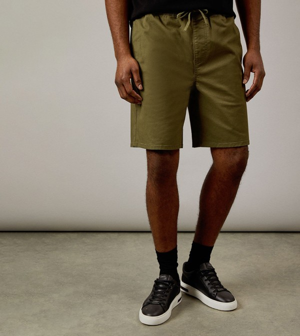 Drawstring Waist Chino Shorts